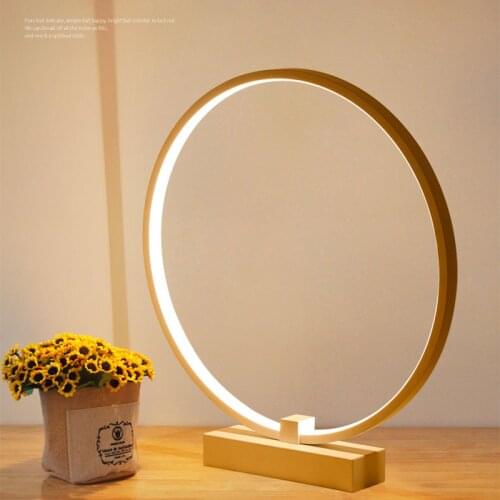 Desk light Bedroom Bedside decoration Lamp Modern simple style Ring Shape Cozy innovative Reading LED Night lamp table light