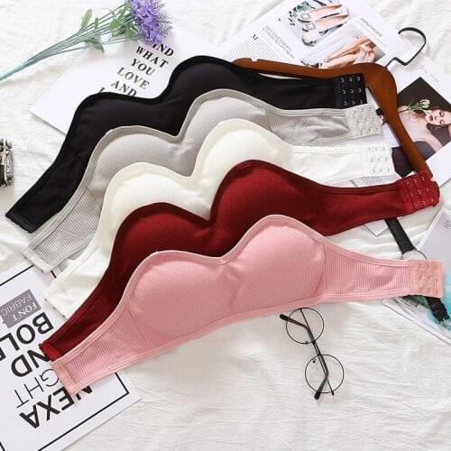 New Strapless Women Tops Tube Bra Seamless Brassiere Sexy Bandeau Top Lady Chest Wrap Top Cropped Strapless Bra Wrap Top