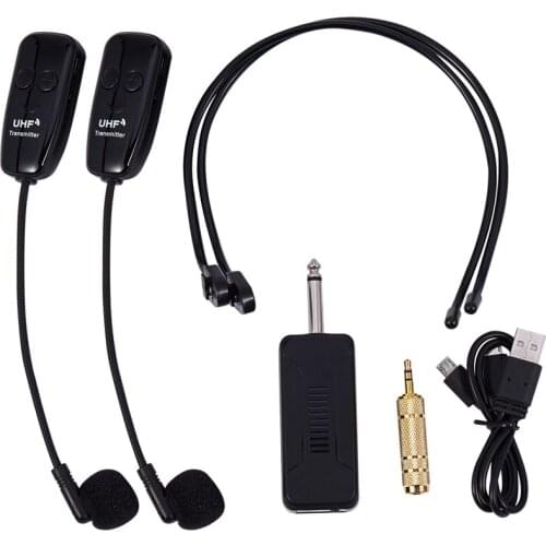 U12F Uhf One For Two Wireless Headset Microphone Amplifier Mixer Suitable For Teaching Guides Meeting Lectures