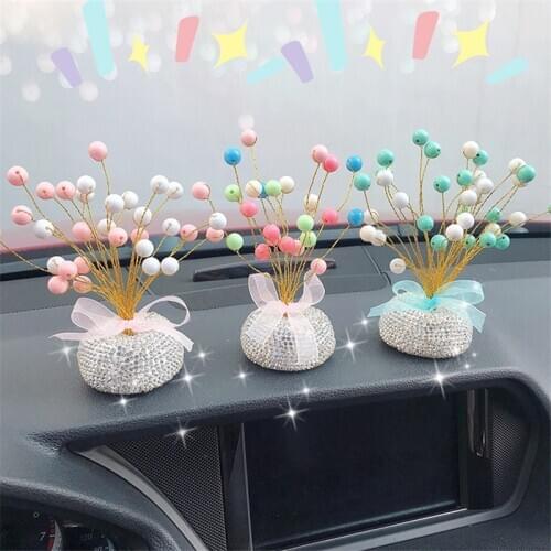 Car Ornaments Decorative Rhinestone Starry Cute Car Decoration Car Interior Decoration For Girl Auto Interior Accessories