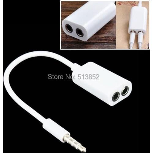Universal 3.5mm 1 Male to 2 Female Audio Headphone Earphone Splitter Adapter Cable