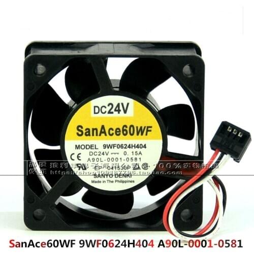 New original SanAce60WF A90L-0001-0581 9WF0624H404 6025 24V 0.15A FANUC CNC machine tool cooling fan