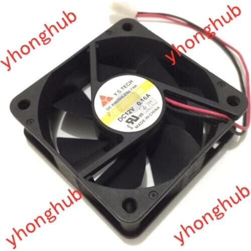 Y.S TECH FD126020HB DC 12V 0.16A 2-wire 60x60x20mm Server Cooling Fan