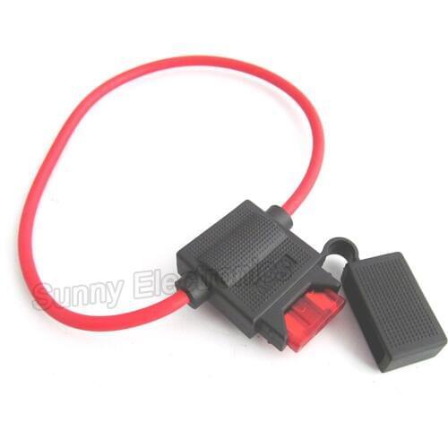 In-line Standard Blade Fuse Holder Splash Proof for 12V 20A Fuses Car Bike Boat