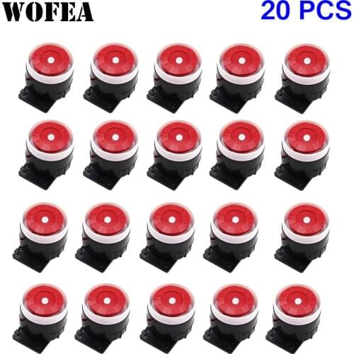 WOFEA 120db 20 Pieces Wired Mini Sound Alarm Siren Horn for Alarm System