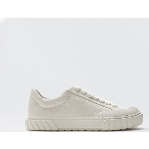 2021 Autumn Womens Vulcanized Shoes Flat Platform White Shoes Genuine Leather Board Shoes Casual Flats Sneakers Loafers Shoe