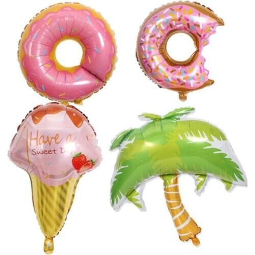 1pcs/set Party Decor Multifunction Sweet Dessert Birthday Cake Holiday Food Balloon Ice Cream Doughnut Inflatable Aluminum Film