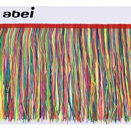 1Yard 20cm Wide Diy Sewing Lace Trims Fringe Tassel LACE Ribbon for Curtain Edge Wrapping Stage Performance Wedding Party Dress