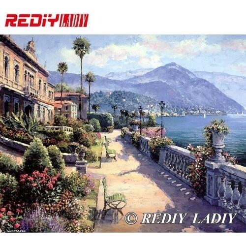 30x38cm 3D Accurate printed crystal beads embroidery kit Hill beadwork crafts needlework diy beads cross stitch APT557