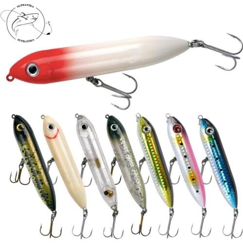9 Colors 9.6cm/12.2g Artificial Minnow Topwater Pencil Swimbait Fishing Lure Diving Depth 0.5-2M Freshwater Plastic Hard Bait