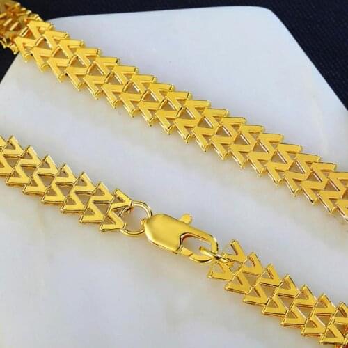 9mm W-shaped Necklace For Women Men 50cm Length European And American Necklace Jewelry Charms Necklaces & Pendants A123