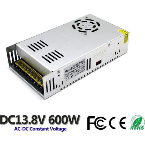 DC 13.8V 43.5A 600W LED Light Belt Driver Switching Power Supply 110V 220V AC Constant Voltage Transformer Monitoring CCTV CNC