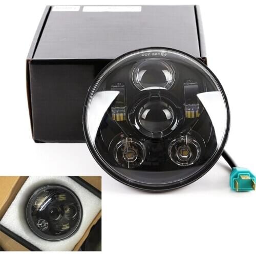 For Harley Led 5-3/4" 5.75" LED Projection Moto Headlight For Harley Sporster XL 1200 883 Dyna Glide Fat Bob Street Bob