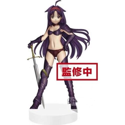 In Stock Original Banpresto EXQ Sword Art Online Figure Memory Defrag Yuuki Pvc Model Figurals
