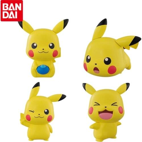 Bandai Genuine Gashapon Pokemon Pikachu Shellless Gacha Series 13 Anime Action Figure Model Ornaments Toys Gifts for Kids