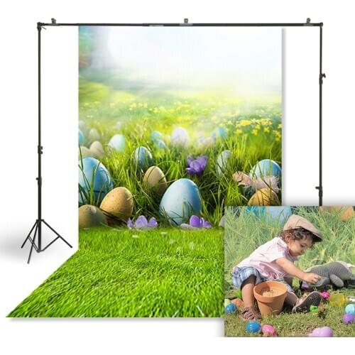 HUAYI Photography Backdrop Easter Eggs Spring Newborns Photo Background Studio Birthday Banner Baby Shower Party Backdrop W-3821