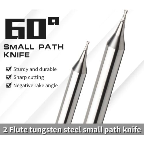 AUGT HRC60 Flat Micro End Mill For Aluminum Alloy 4mm Shank Metal Mini Milling Cutter 0.2-0.9mm Tungsten Carbide CNC Router Bit