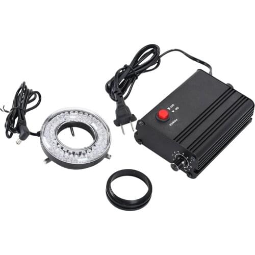 Adjustable Brightness Light Source 60 PCS White LED Beads Ring Light Illuminant for Industrial Microscope