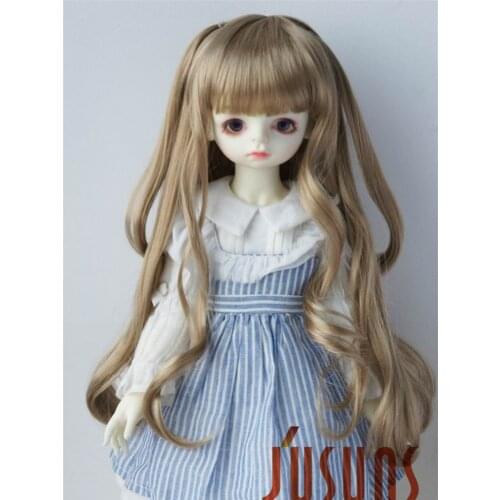 JD437 1/6 1/3 Long wig with curly BJD syntheitc mohair wig YOSD SD cute doll hair size 6-7 inch 8-9inch BJD doll accessories