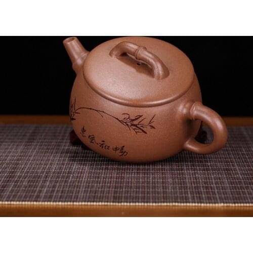 Kuan Kou Shi Piao China Kettle Ceramic Teapot For Tea Puer Oolong Tea Set Handmade