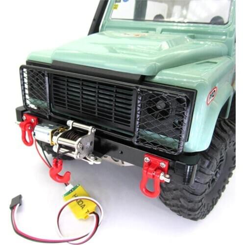 Metal Crash Barrier Bumper Winch with Control Cable for MN D90 D91 D99S RC Crawler Car Parts Accessories