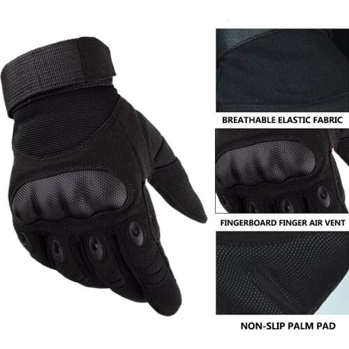 Touchscreen Motorcycle Gloves Artificial Leather Hard Knuckle Full Finger Protective Gear Racing Biker Riding Moto Motocross