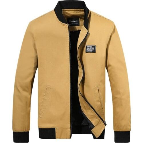 2021 Men Black Vintage Coat Male Spring Autumn Jacket Men Jacket Casual Cotton Washed Retro College Baseball Workwear Business