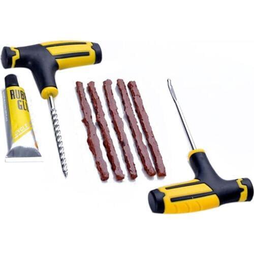 NEW-8Pcs/Set Car Tire Repair Tools Kit For Tubeless Emergency Truck Motobike Bike Tyre Fast Puncture Plug Block