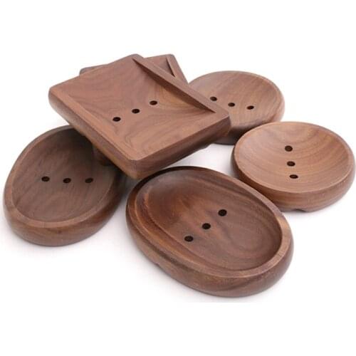 Nature Black Walnut Soap Rack Bathroom Supplies Soap Box Laundry Supplies Hand Made Soap Dish Soap Storage Box