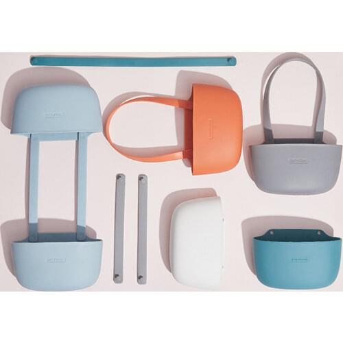 Nordic TPR Sponge Storage Basket Drain Rack Brush Holder Home Storage Organizer Faucet Hanging Baskets Kitchen Bathroom Tool