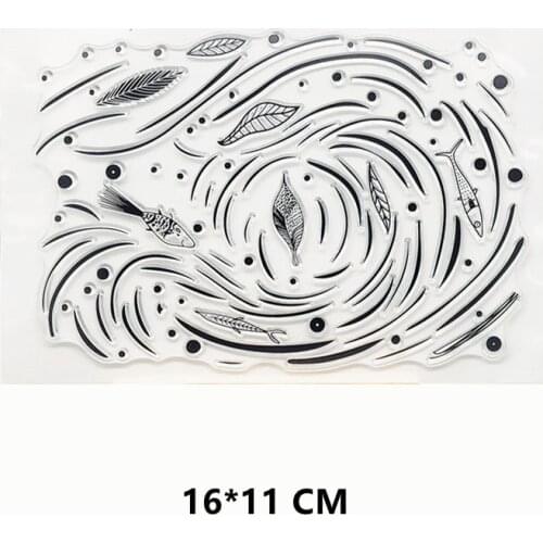 2021 New Fish Leaves Water Ripple Clear Stamps DIY Scrapbooking Craft Supplies Silicon Seal Card Photo Album ink pad Stamping