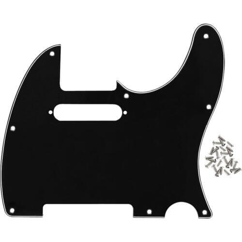 NEW 3Ply American/Mexican Standard Tele Pickguard Black with Screws for TELE Style Guitar Parts Replacement