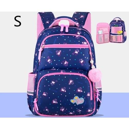 Cartoon Print Princess Backpack For Teenager Girls 2 Size Large Capacity Orthopedic School Bags Kid Travel Backpacks Schoolbags
