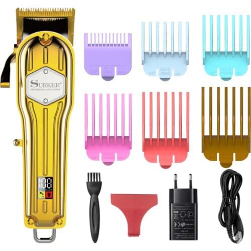 Cordless powerful hair trimmer LED display professional hair clipper for men hair cutter hair cutting machine haircut adjustable