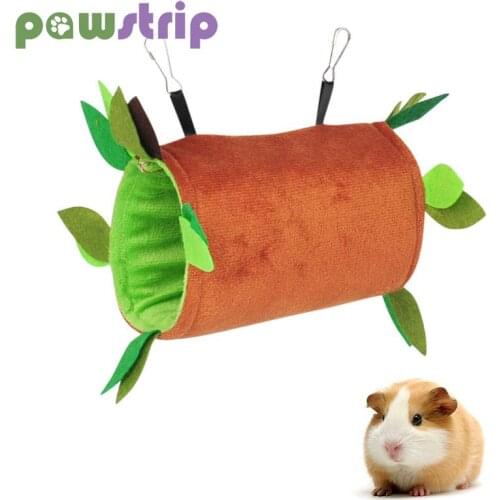 Ropeway Nest Forest Hamster Hammock Swing Soft Toys Leaf Tunnel Toy Hanging Bed House Warm Cages Nests Pet Stump Small Pet Toy