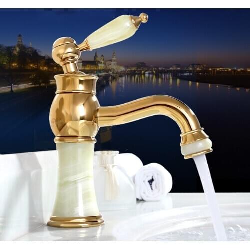 6 colors Luxury gold brass bathroom sink faucet 1 handle 1 holes High-grade basin faucet mixer Hot and cold water tap