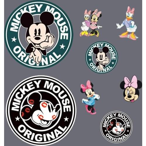 Disney Mickey Minnie Daisy pattern Koch heat transfer heat transfer DIYfu cartoon clothes patch clothing custom pattern