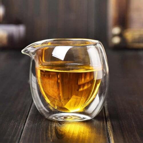 Double Wall High Temperature Heat-resistant Glass Gong Dao Bei Tea Infusers Chahai Tea Pitcher Glass Teacup Tea Accessories
