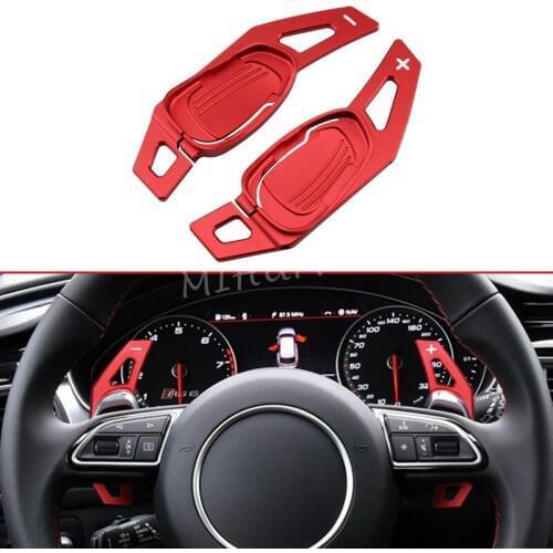 Steering Wheel Gear Shift Paddle Extension For Audi RS3 RS4 RS5 RS6 RS7 RS Q3 Red