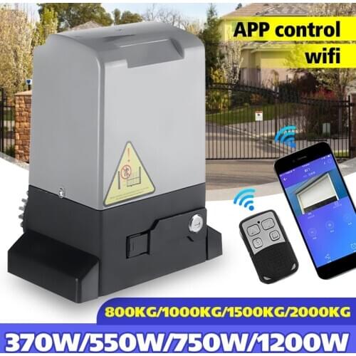 1200W 2000KG WiFi APP Control bluetooth Automatic Electric Sliding Gate Motor Opener+Remote Control Release Key Security Kit