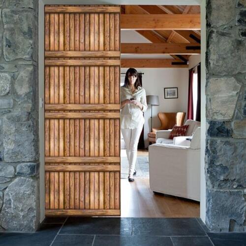 Vintage 3d Wood Wallpaper Murals Self Adhesive PVC Wallpapers Rolls Sticker diy Retro Furniture Door Wall Paper Home Decor QZ082