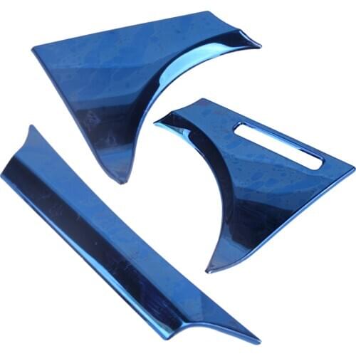 DWCX Car Inner Dashboard Meter Decor Cover Trim Blue Stainless Steel Fit for Toyota Camry 2018 2019