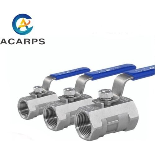 HIgh Temperature 2 Way 1 piece Low Pressure Ball Valve ss304 3316 For Water Oil Steam