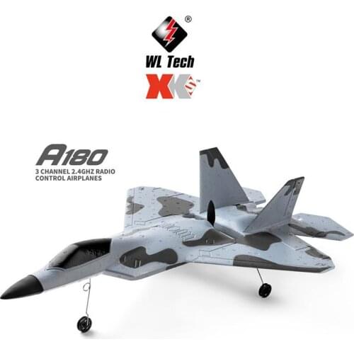 Wltoys Xk A180 F22 Rc Airplane Drie Kanaals Camera 6G Gyroscoop Vaste Vleugel Zweefvliegtuig Model Speelgoed Rc fighter Drone