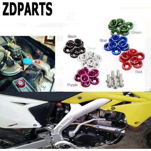ZDPARTS 10X 6Color Car Hood Modified Screw Gaskets For Lada Granta Vesta Kalina Priora Toyota Corolla Avensis Rav4 Fiat 500 Auto