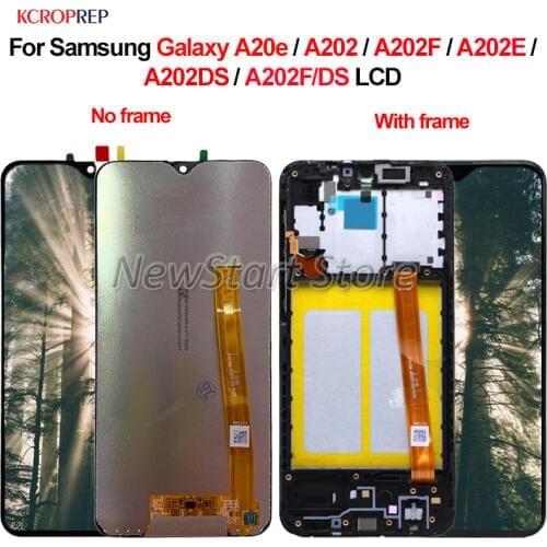 For Samsung Galaxy A20e A202 A202F A202E A202DS A202F/DS LCD Display Touch Screen Digitizer Assembly For Samsung A20e A202 lcd