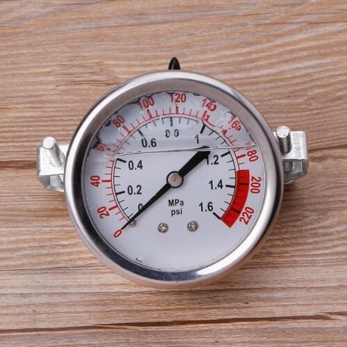 0-1.6MPa 0-220psi Water Liquid Pressure Gauge Meter 1/4" f Reverse Osmosis Pump