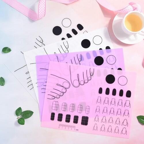 1pc Silicone Fingernails Mat Stamping Mat Nail Practice Fingernails Template Pad For Gel Polish Magic Nail Art Manicure Tool