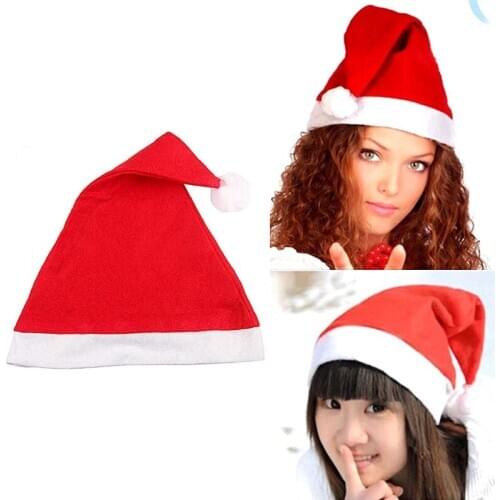 1pcs/2pcs Christmas Hat Santa Claus Hats Children Women Men Boys Girls Cap For Holiday Xmas Party Props Ornaments Decoration