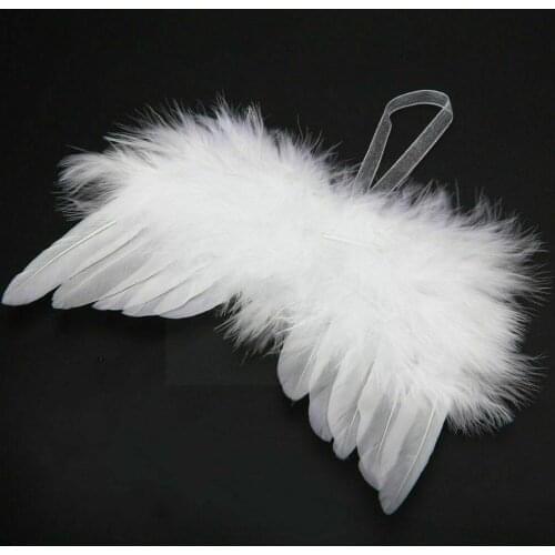 1 Piece of White Retro Feather Cute Angel Christmas Ornaments Home/Party/Wedding 2 Sizes Decoration Tree Accessories U8W0